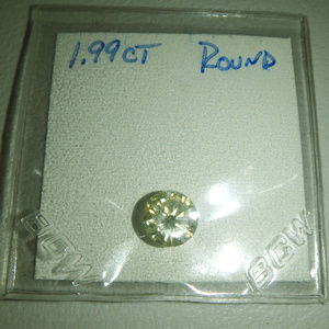 canary yellow moissanite 1.99 ct diamond loose C&C